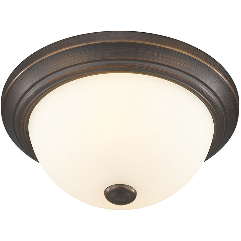 Kipson 2 Light 11 inch Rubbed Bronze Flush Mount Ceiling Light